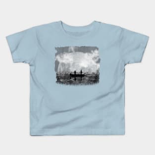 Night Fishing - Grey Night Kids T-Shirt